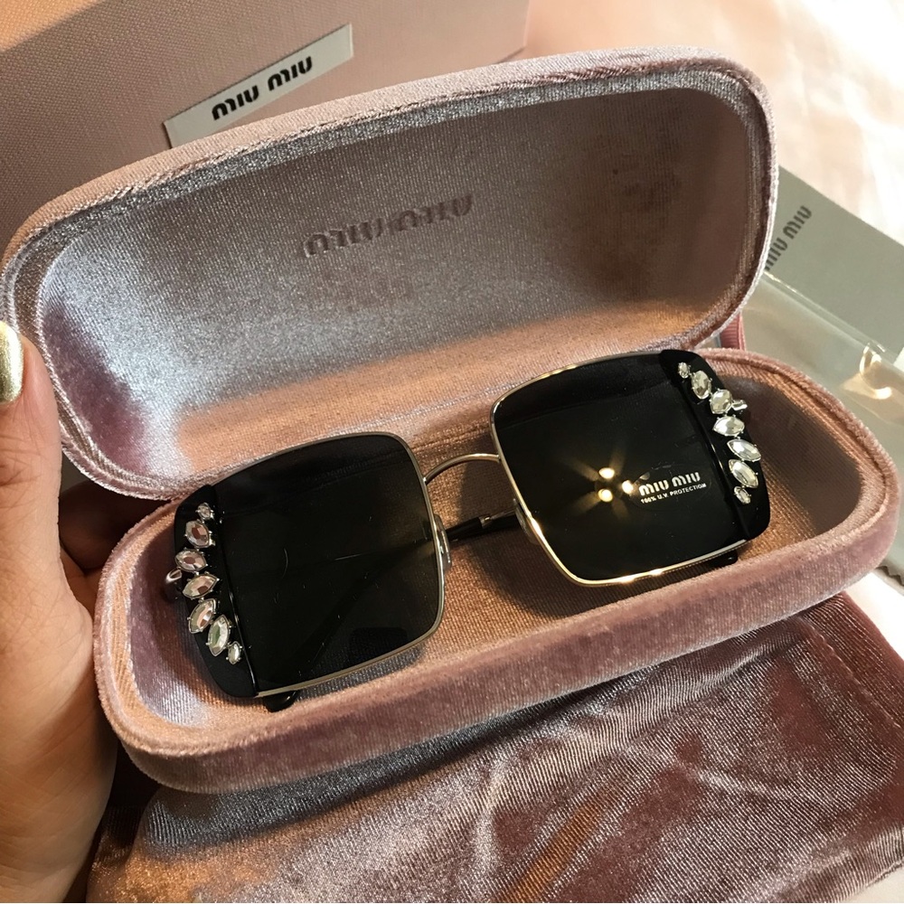 Miu Miu Square Tinted Sunglasses